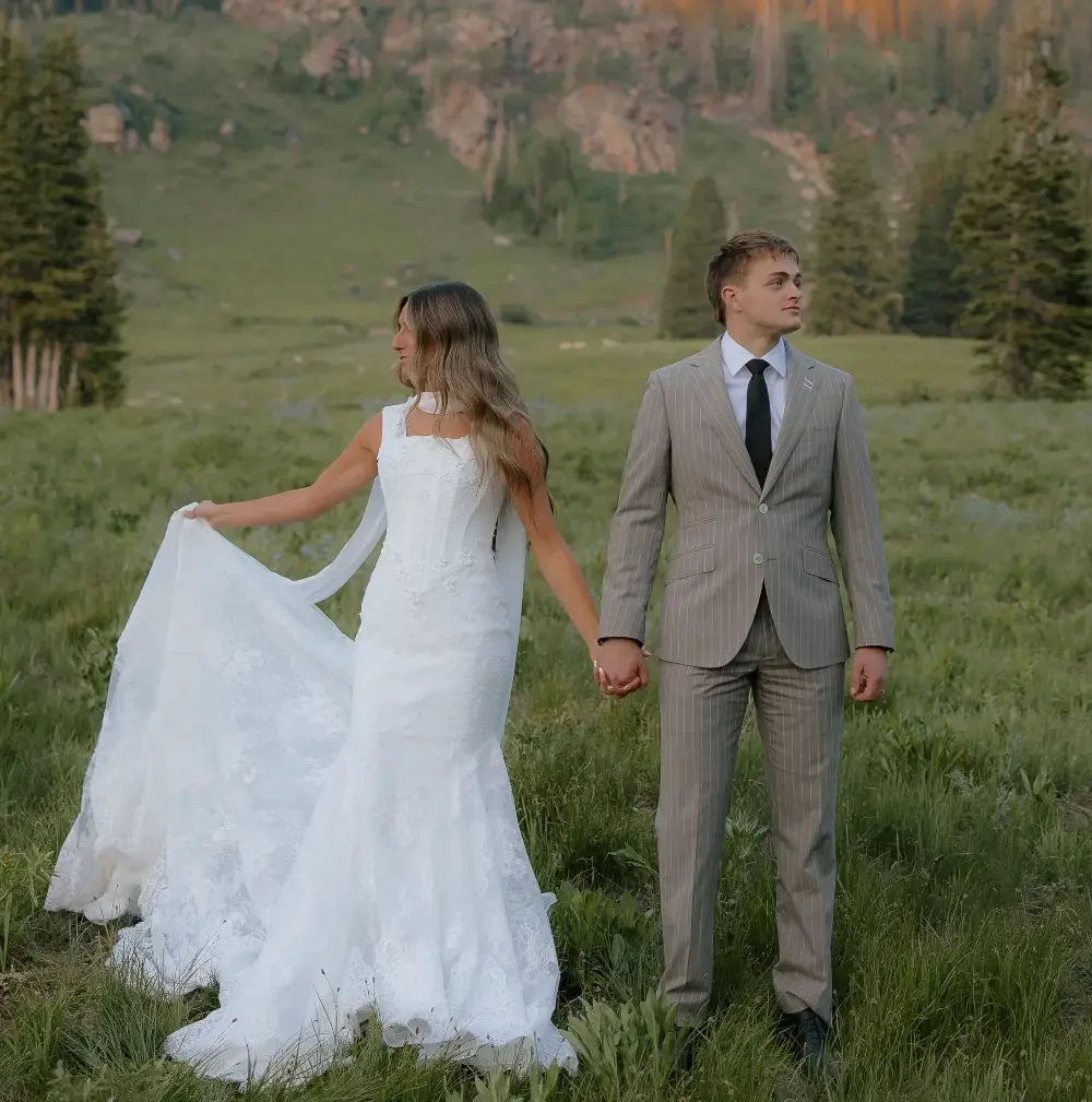 Photo of the real bride and groom