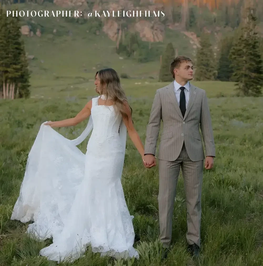Photo of the real bride and groom