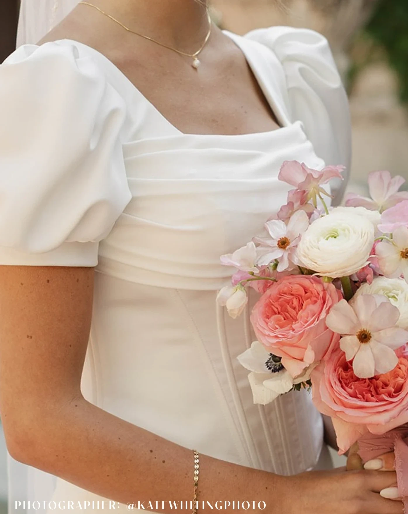 Photo of the model with flowers