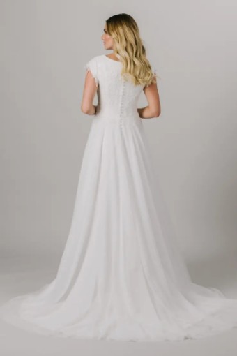 Callie * custom 3/4 length sleeves* #1 default Ivory thumbnail
