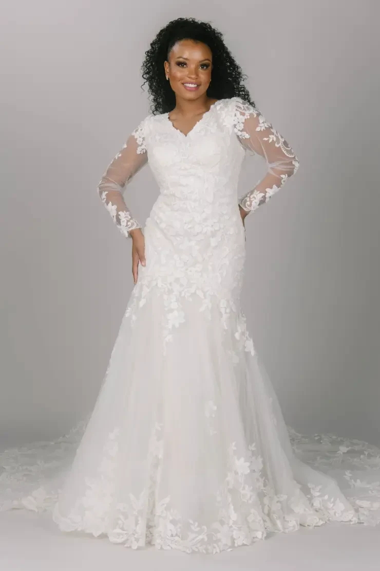 chinese dress ladies T2085Z Modest Wedding Dress