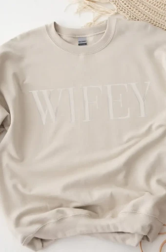 Wifey Sweatshirt #0 default Sand thumbnail