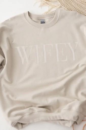 Wifey Sweatshirt #0 default Sand thumbnail